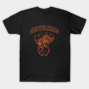 SHOVELHEAD Orange Engine T-Shirt